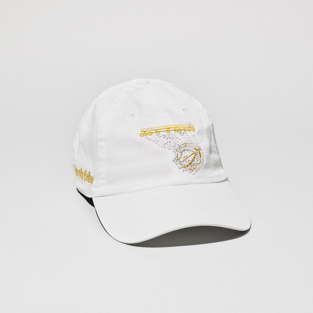 White and gold dad clearance hat