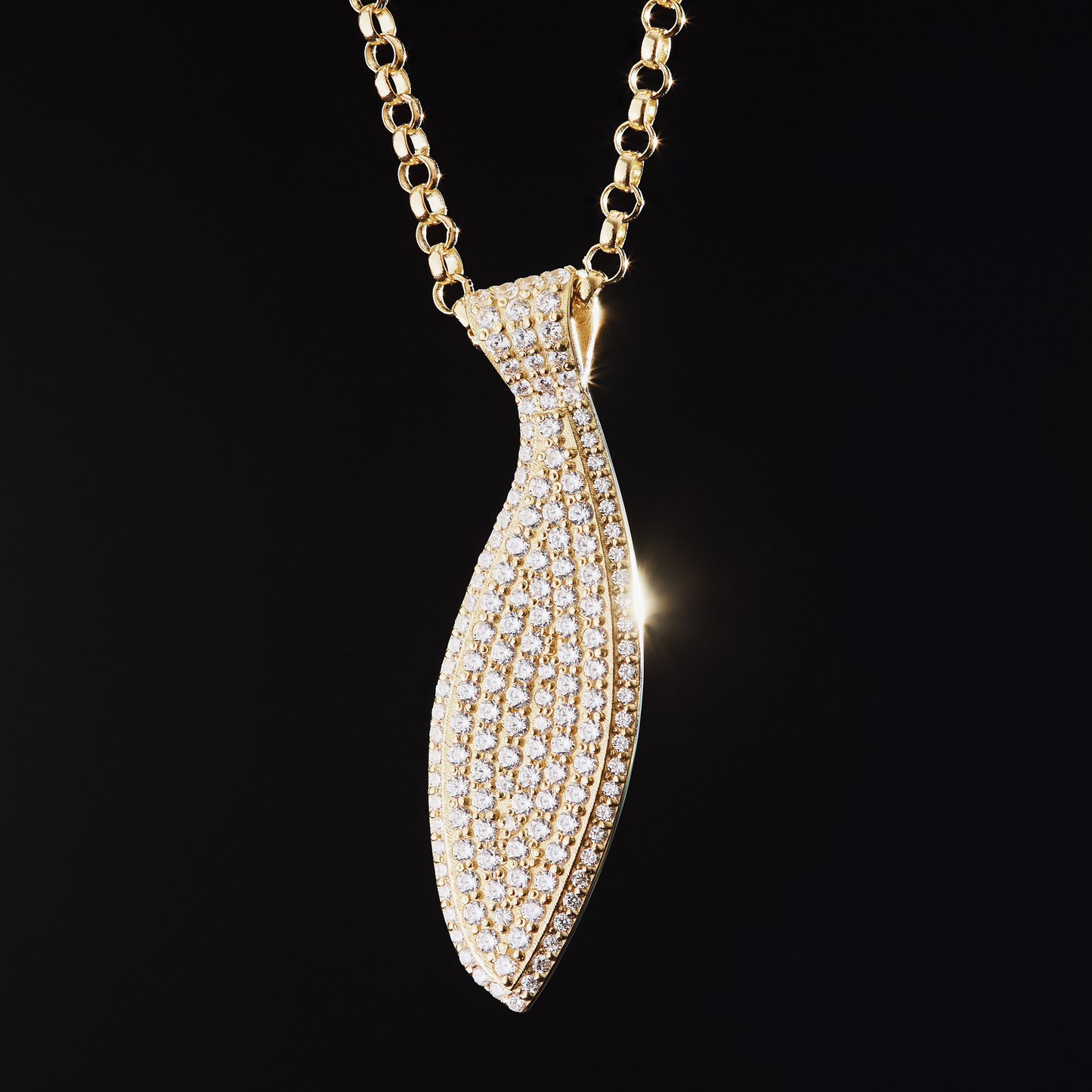 Panel Pendant - Diamond pave